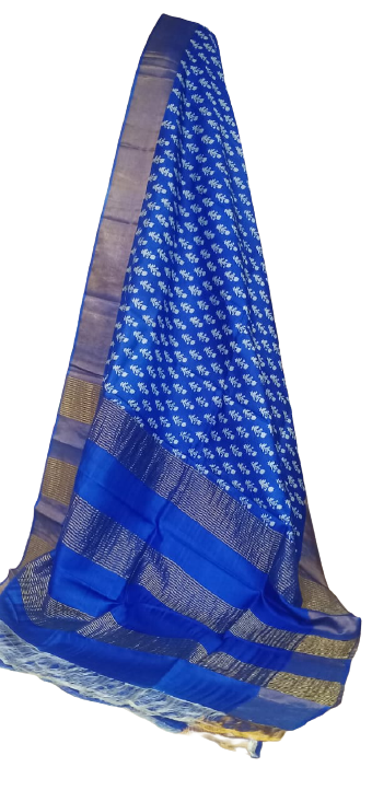 Pure Tussar Silk print saree