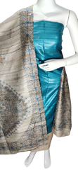 Tussar Madhubani Print Suit SILK ZONE