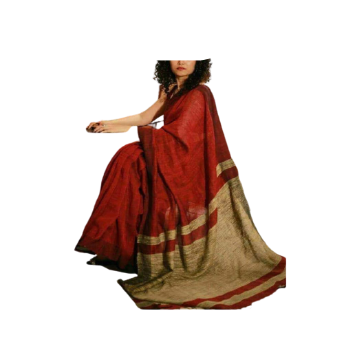 Pure Handloom Linen Saree SILK ZONE