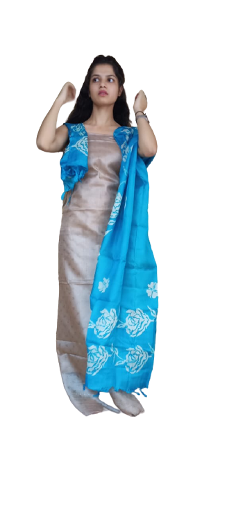 Tussar Silk Print Dupatta BASU