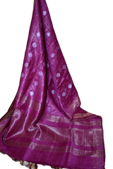 Organza Silk Linen Saree M J HANDLOOM