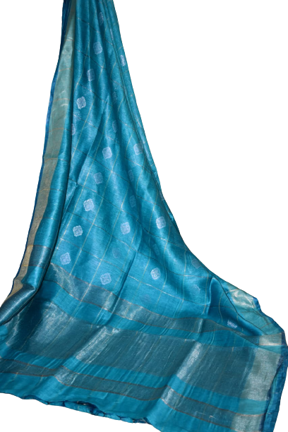 Organza Silk Linen Saree M J HANDLOOM