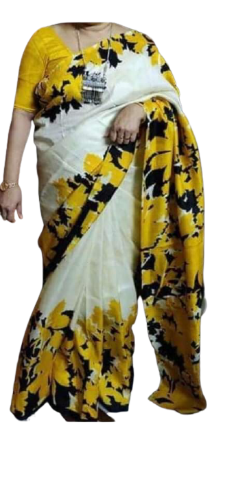 Murshidabad Silk Hand Painting Saree PLASH