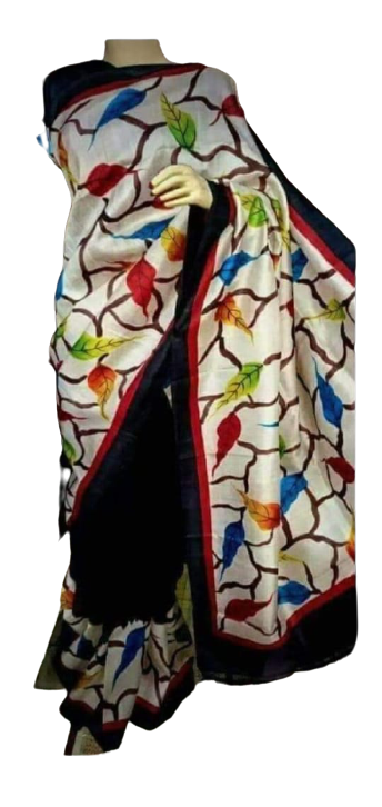 Murshidabad Silk Hand Painting Saree PLASH