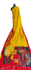 Bishnupuri Silk Hand Painting Saree PLASH