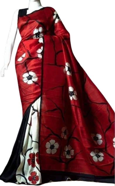 Bishnupuri Silk Hand Painting Saree PLASH