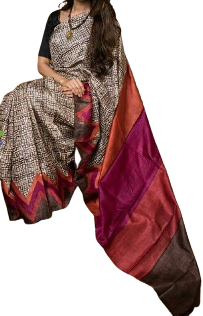 Bishnupuri Silk Hand Painting Saree PLASH