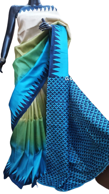 Bishnupuri Silk Hand Painting Saree PLASH
