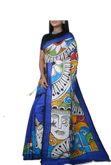 Bishnupuri Silk Hand Painting Saree PLASH