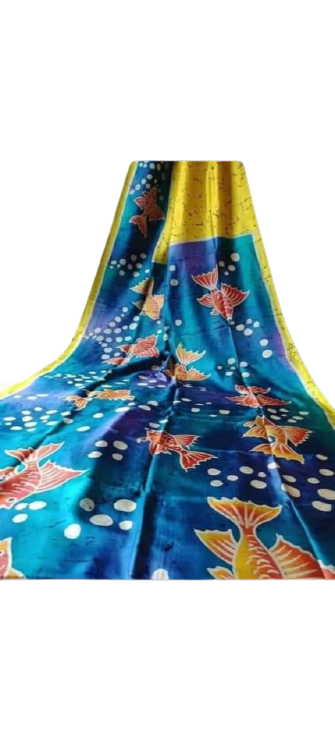 Bishnupuri Silk Hand Painting Saree PLASH