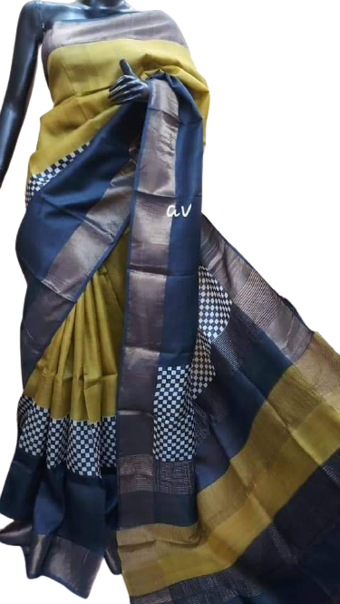 Bishnupuri Silk Hand Painting Saree PLASH