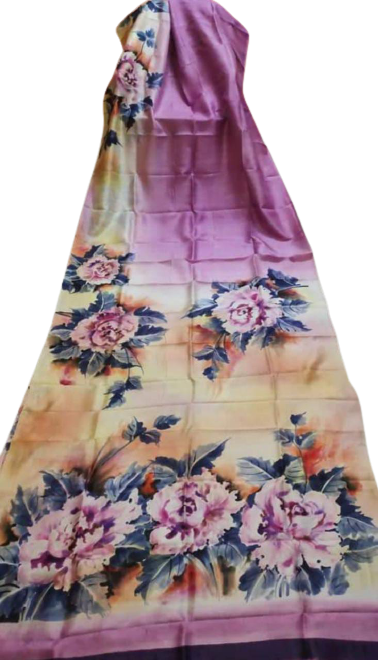 Bishnupuri Silk Hand Painting Saree PLASH