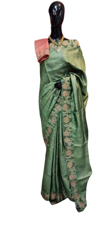 Tussar silk cotwork saree SILK ZONE
