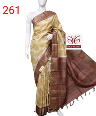 Pure Tussar Silk print saree
