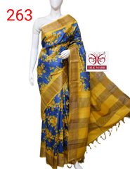 Pure Tussar Silk print saree