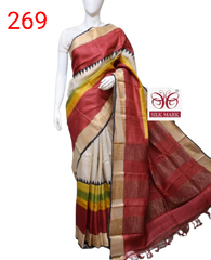 Pure Tussar Silk print saree
