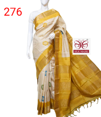 Pure Tussar Silk print saree