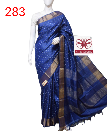 Pure Tussar Silk print saree