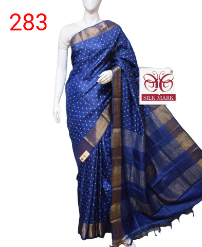 Pure Tussar Silk print saree