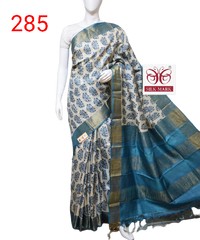 Pure Tussar Silk print saree