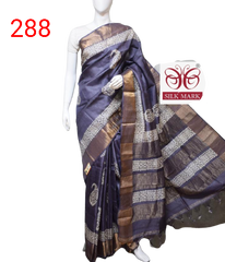 Pure Tussar Silk print saree