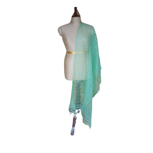 Organza jute dupatta M J HANDLOOMS