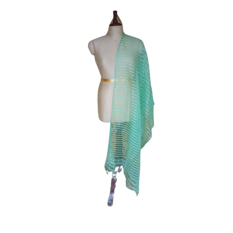 Organza jute dupatta M J HANDLOOMS