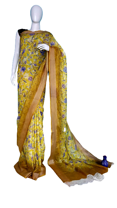 Linen digital print Saree Yasir