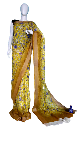 Linen digital print Saree Yasir