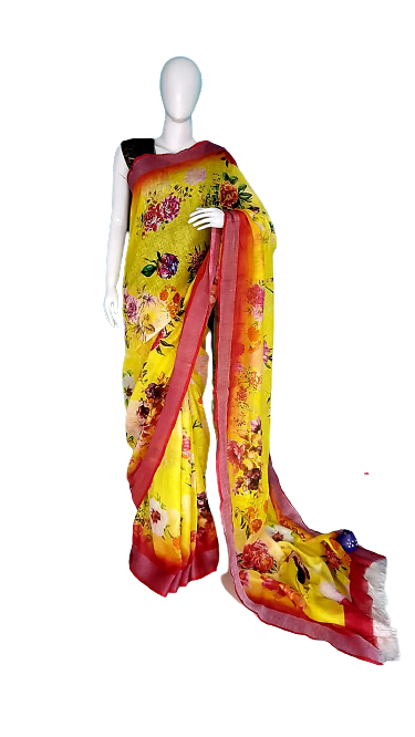 Linen digital print saree Yasir