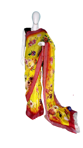 Linen digital print saree Yasir