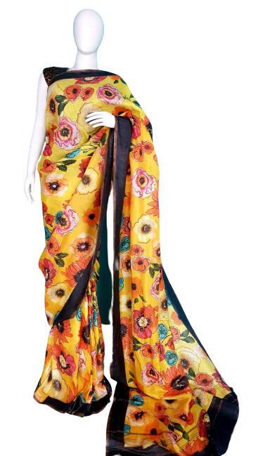 Linen digital print saree Yasir