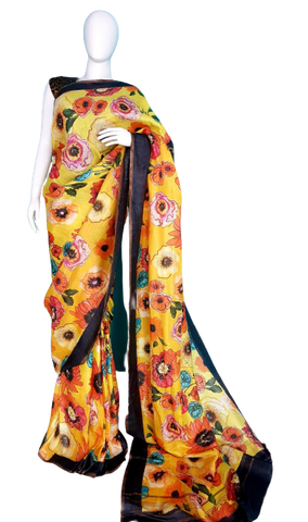 Linen digital print saree Yasir