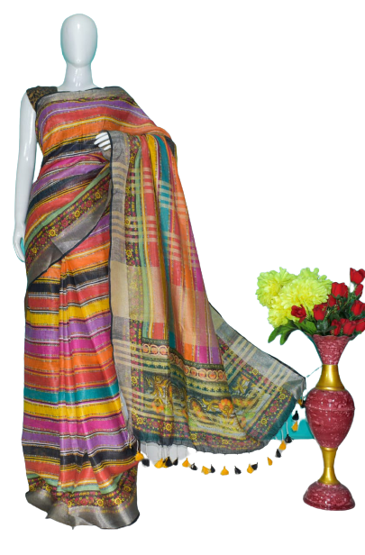 Linen digital print saree Yasir