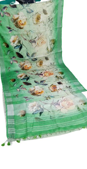 Linen digital print saree Yasir