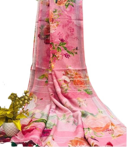 Linen digital print saree Yasir