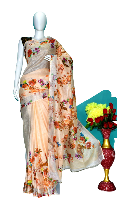 Linen digital print saree Yasir