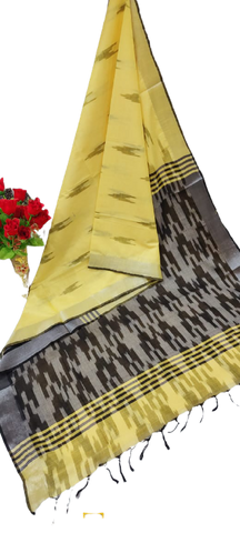 Ikkat khadi linen saree SILK ZONE