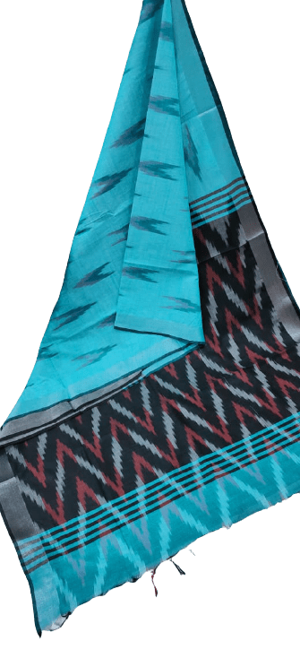 Ikkat khadi linen saree SILK ZONE