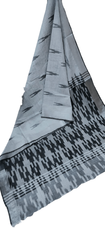 Ikkat khadi linen saree SILK ZONE