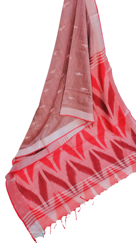 Ikkat khadi linen Saree SILK ZONE