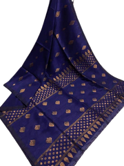 Linen embroidery saree SILK ZONE
