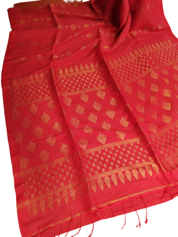 Linen embroidery saree SILK ZONE