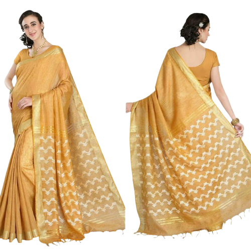 Soft silk cutwork saree linen world