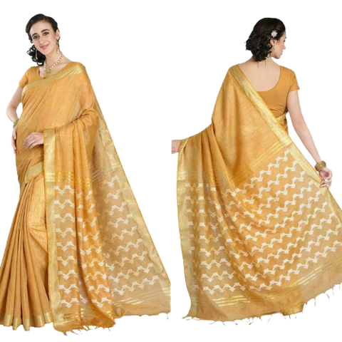 Soft silk cutwork saree linen world