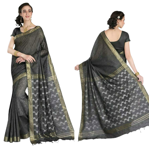 Soft silk cutwork saree linen world