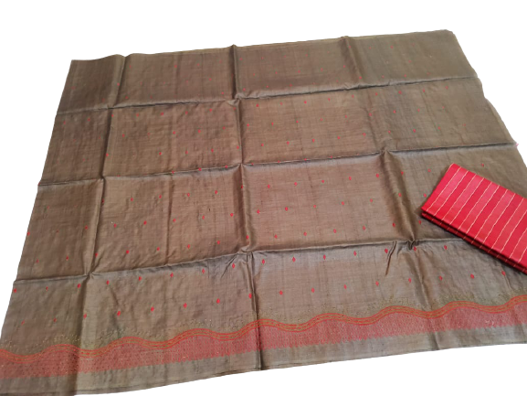 Tussar silk embroidery saree Dipak