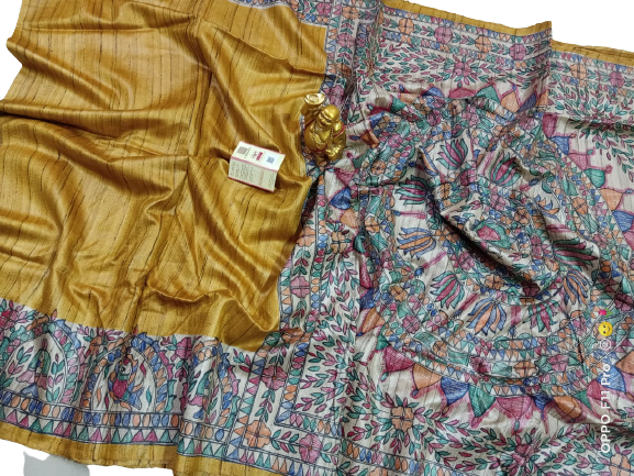 TUSSAR SILK PRINT SAREE