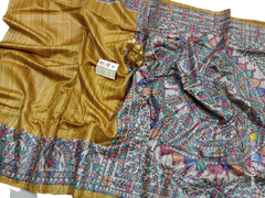 TUSSAR SILK PRINT SAREE