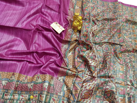 TUSSAR SILK PRINT SAREE